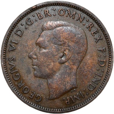 Wielka Brytania 1 penny 1940 Ładna