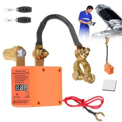 Дистанційний вимикач акумулятора 12v з dwoma pilotami i індикатором напруги фото №1