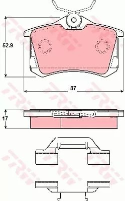 TRW GDB1416 ZAPATAS DE FRENADO SEAT TOLEDO/ VW BORA/ G  