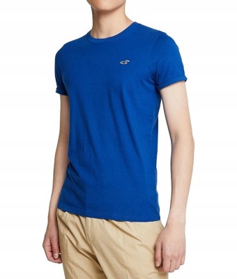 HOLLISTER Niebieski Tshirt Męski BLUE _ XS