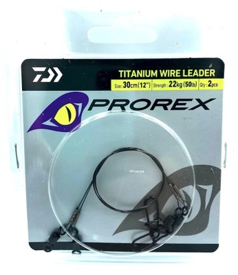 PRZYPON TYTANOWY DAIWA PROREX 2SZT. 30CM 22KG