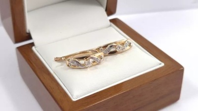 ZŁOTE KOLCZYKI Z DIAMENTAMI 0,28CT 585 4,64G
