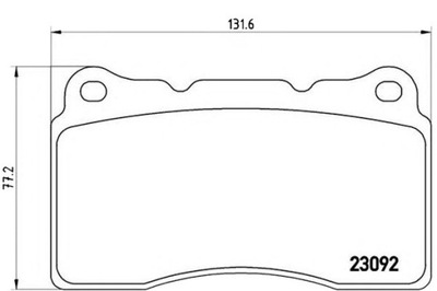 ZAPATAS DE FRENADO VOLVO S60 R 2.5T AWD 03- BREMBO  