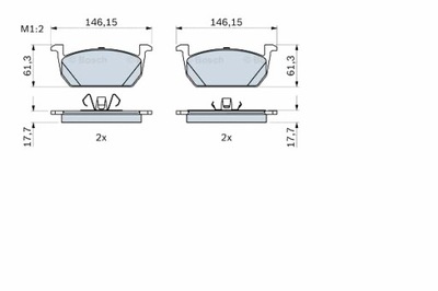 BOSCH ZAPATAS DE FRENADO PARTE DELANTERA AUDI A1 A1 ALLSTREET A1 CITY CARVER SEAT  