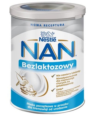 Nestle NAN EXPERT Bezlaktozowy mleko początkowe od urodzenia 400 g