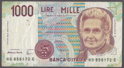 Włochy - 1000 lire 1990 (VG-VF)