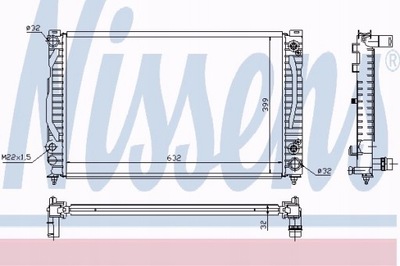 NISSENS 60495 RADIATOR ENGINE AUDI A 4 A 4 / S 4  