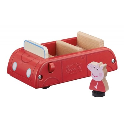 TM Toys Świnka Peppa Drewniany Samochód z figurką