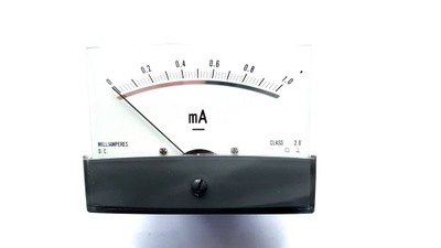 Amperomierz analogowy miernik panelowy 1mA Niemiec