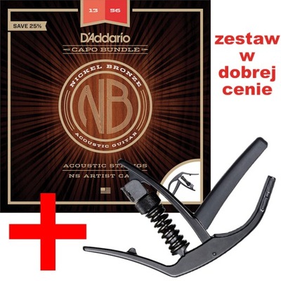 D'Addario NB1356-CP10 Struny akustyczne 13-56 z kapodastrem