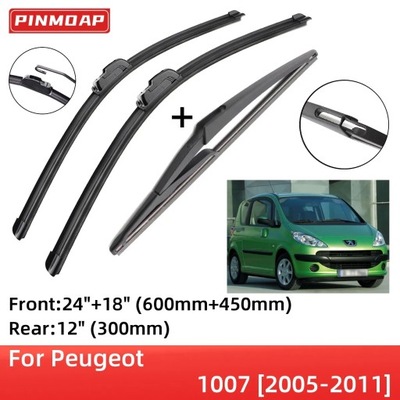 PARA PEUGEOT 1007 2005-2011 PRZEDNIE/TYLNE LIMPIAPARABRISAS LIMPIAPARABRISAS PEDZLE D~19962  