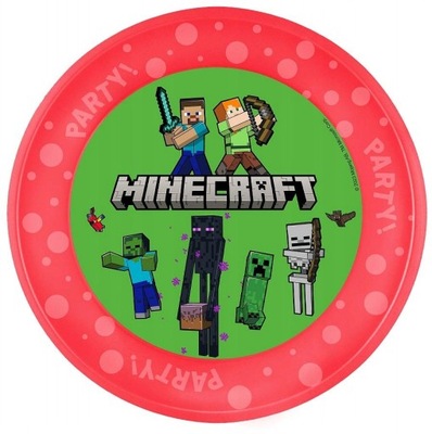 Talerz Talerzyk Wielokrotnego Użytku Minecraft 21 cm