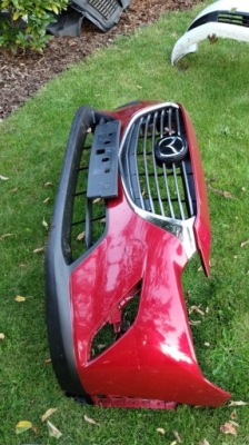 Mazda cx3 бампер перед plus решітка радіатора pod радар фото №1