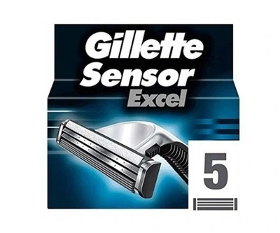 GILLETTE SENSOR EXCEL Wkłady Ostrza Nożyki 5szt DE