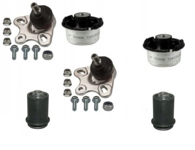 Шаровая опора шарниры рычага втулки mercedes a klasa w168 перед комплект  6szt фото №1