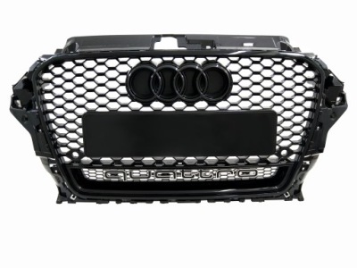 Чёрный решётка радиатора решётка радиатора audi a3 8v 2012r-2016r образец rs3 plaster соты фото №1