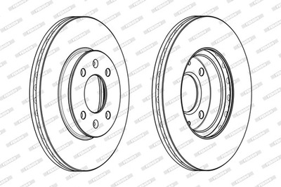 DISCOS DE FRENADO PARTE DELANTERA FERODO DDF2089C  