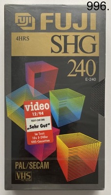 Kaseta Fuji VHS E-240 Video Wideo JAK NOWA Folia