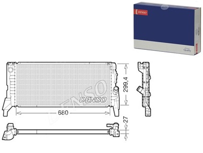 RADUADOR DEL MOTOR DE AGUA MINI F55 F56 2.0 09.13- DENSO  