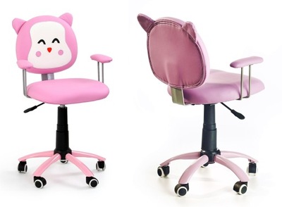 Krzesło dziecięce różowy kotek KITTY obrotowe