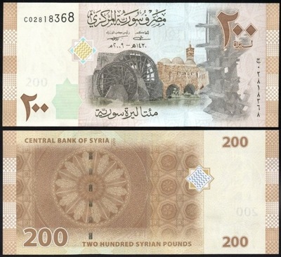 $ Syria 200 POUNDS P-114 UNC 2009