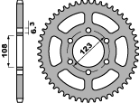 PBR ЗУБЧАТКА ЗАДНЯЯ 4412 48 F DERBI 50 / APRILIA 50 (JTR1133.48) (ŁAŃC. 420)