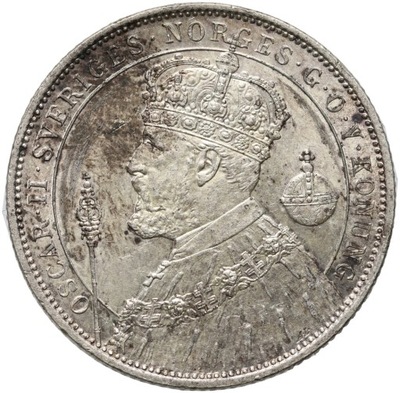 Szwecja, Oscar II, 2 korony 1897, Jubileusz