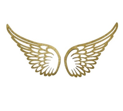 Skrzydełka skrzydła aniołka anioła Złote 3 pary Pojedyncze 8cm