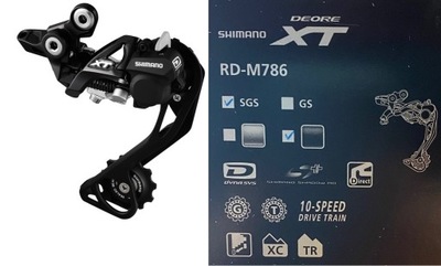 PRZERZUTKA SHIMANO TYŁ RD-M786 SGS DEORE XT SHADOW