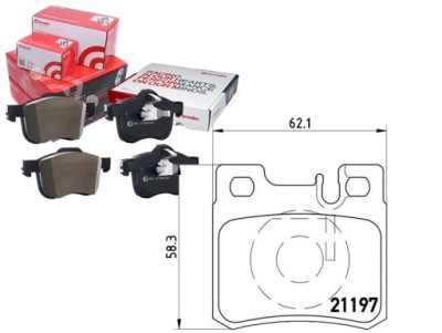 Комплект тормозных колодок тормозных brembo 14200220 142013 фото №1