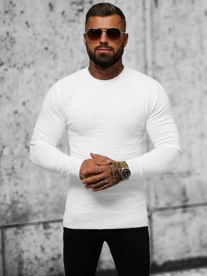 Biały sweter męski Morel - XL