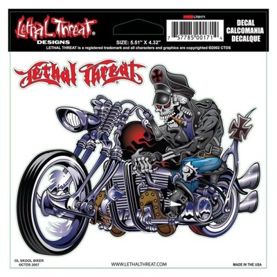 НАКЛЕЙКА LETHAL THREAT LT00171 OLD SCHOOL BIKER