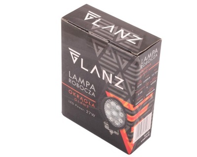 FARO EN FUNCIONAMIENTO REDONDO 27W 9 DIODO LUMINOSO LED GLANZ  