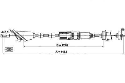 ТРОС ЗЧЕПЛЕННЯ PEUGEOT 106 II 1.1-1.6 05.96-07.04