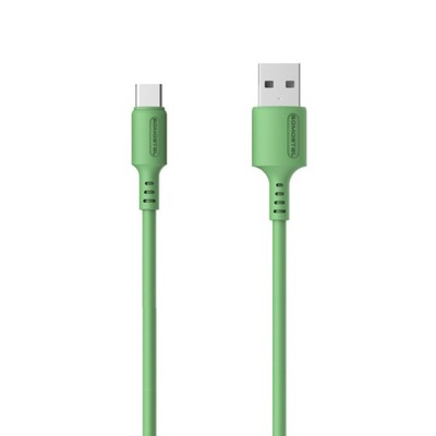 KABEL USB TYP-C 3A SOMOSTEL ZIELONY 3100mAh 1.2M