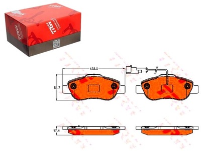 Trwgdb2039 тормозные колодки ham. fiat перед panda 10- фото №1