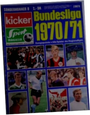 Kicker sportmagazin Bundesliga z lat 1970-1971