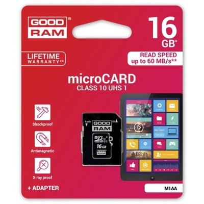 Goodram Karta pamięci Micro Secure Digital Card, 1