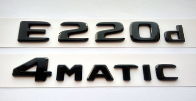 E220d 4Matic Mercedes emblemat czarny