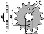 PBR ЗУБЧАТКА ПЕРЕДНЯЯ 572 16 18NC YAMAHA SR 250 XV