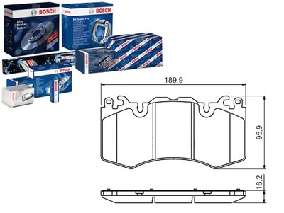 Комплект гальмівних колодок гальмівних bosch lr064181 lro1668 фото №1