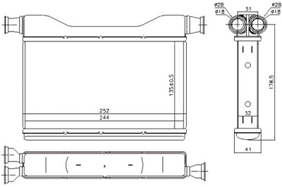 NISSENS ŠILDYTUVAS BMW 5 F10 5 F11 5 GRAN TURISMO F07 6 F12 6 F13 6 