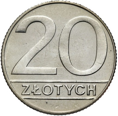 Polska - 20 Złotych 1990 NOMINAŁ - MENNICZA - UNC