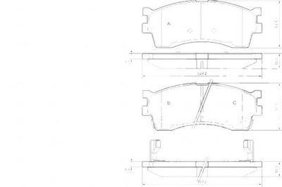 A.b.s. гальмівні колодки гальмівний. kia rio 02-05 перед фото №1
