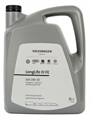 ОРИГИНАЛЬНЫЙ МАСЛО LONG LIFE III 0W30 5L VOLKSWAGEN 504.00 507.00 GS55545M4EUR