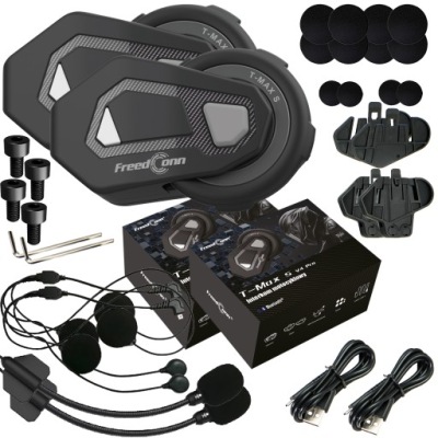 INTERKOM MOTOCYKLOWY FREEDCONN T-MAX S V4 PRO 2 sztuki mówi po POLSKU