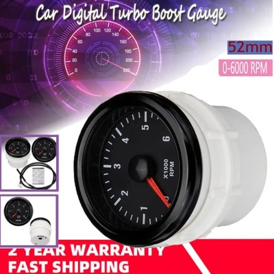 CAR DIGITAL 52MM 0-6000 RPM ELECTRICAL TACHOMETER ТУРБИНЫ BOOST RPM GA~74660