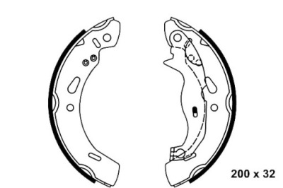 Ate 03.0137-0497.2 набір колодка гальмівних фото №1
