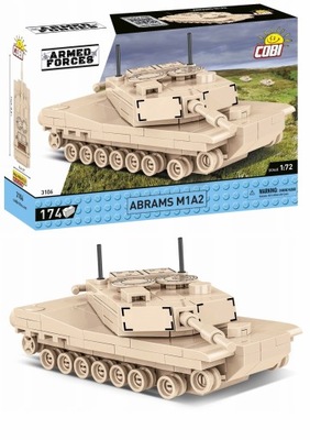 KLOCKI COBI 3106 Czołg Abrams M1A2 Armed Forces 174 El. nowa skala 1:72