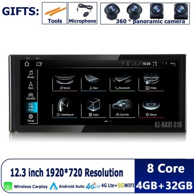 NAVEGACIÓN DE AUTOMÓVIL GPS CARPLAY PARA AUDI A3 8V 2013-2020 12.3 INTEGRO RADIO DE AUTOMÓVIL  